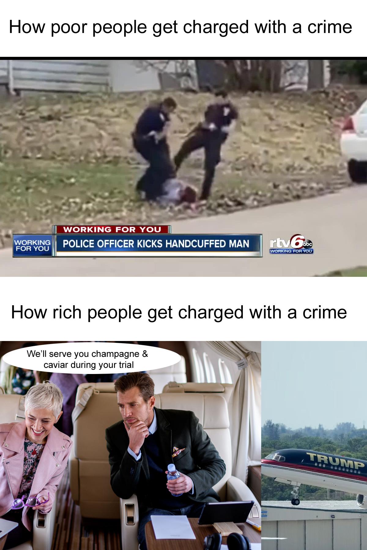 How poor people get charged with a crime
