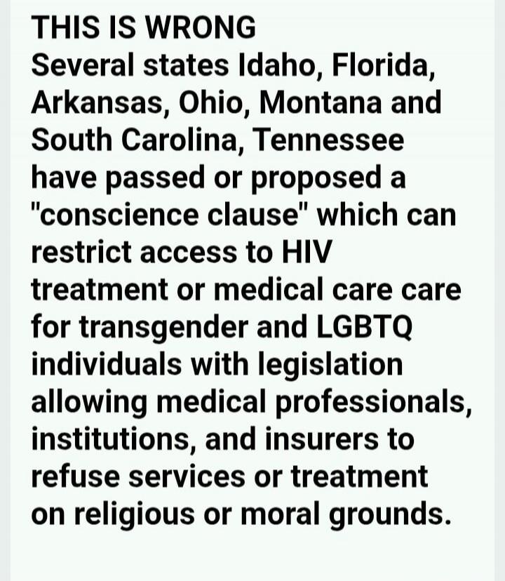 THIS IS WRONG
Several states Idaho, Florida, Arkansas, Ohio, Montana and South Carolina, Tennessee have passed or proposed a 