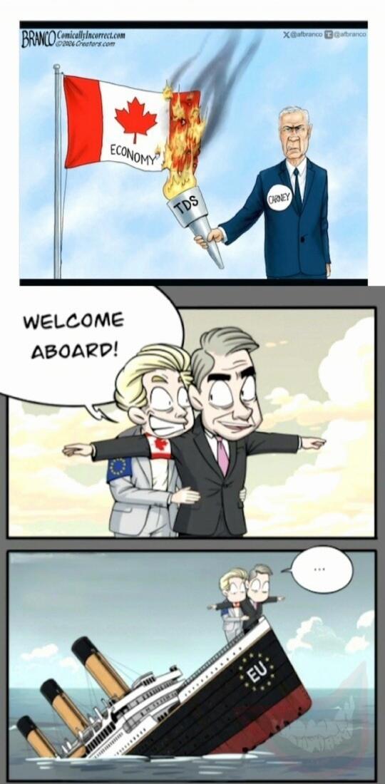 BRANCO ComicallyIncorrect.com @2024 Creators.com X @afbranco @afbranco ECONOMY TDS CARNEY WELCOME ABOARD! EU
