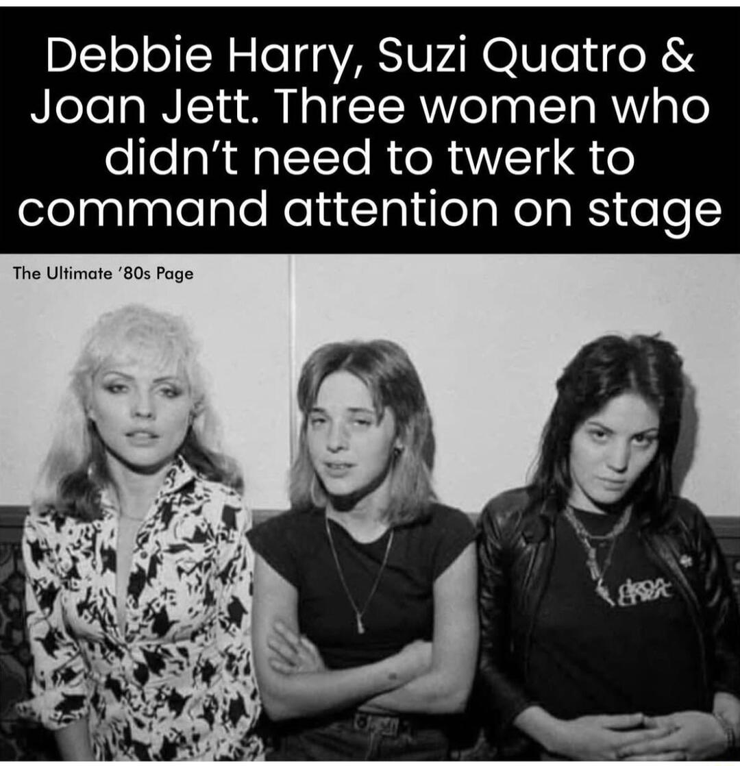 Debbie Harry Suzi Quatro Joan Jett Three women who eea g TT To R YR ANETG e lelaglaglelpleRelnrlpiilelaNela ki oo