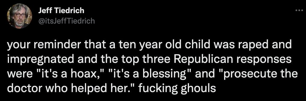 Jott Thodrch your reminder that a ten year old child was raped and IEELEICR LG RGO ER T R G ICER S EL T L R EN L BN were its a hoax its a blessing and prosecute the doctor who helped her fucking ghouls
