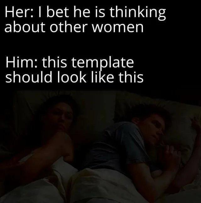 Her bet he is thinking about other women Him this template Sgles RleTo QI GRS