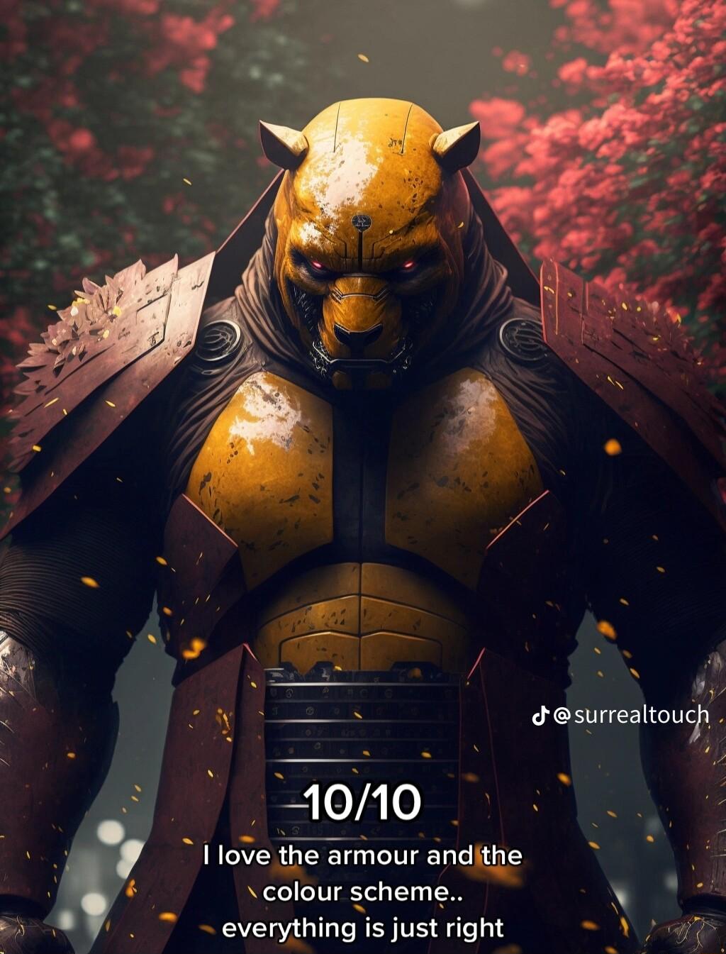 love the armour andithe colour scheme RGN RES TR