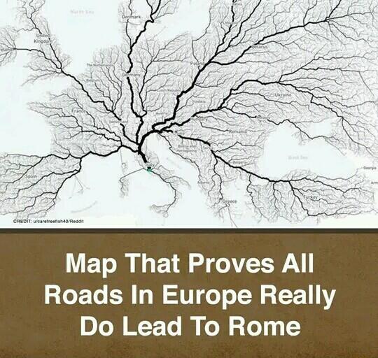 ETo R I F 1 A VER Roads In Europe Really Do Lead To Rome