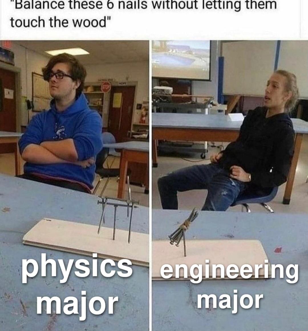 palance these b naiis without letting them touch the wood