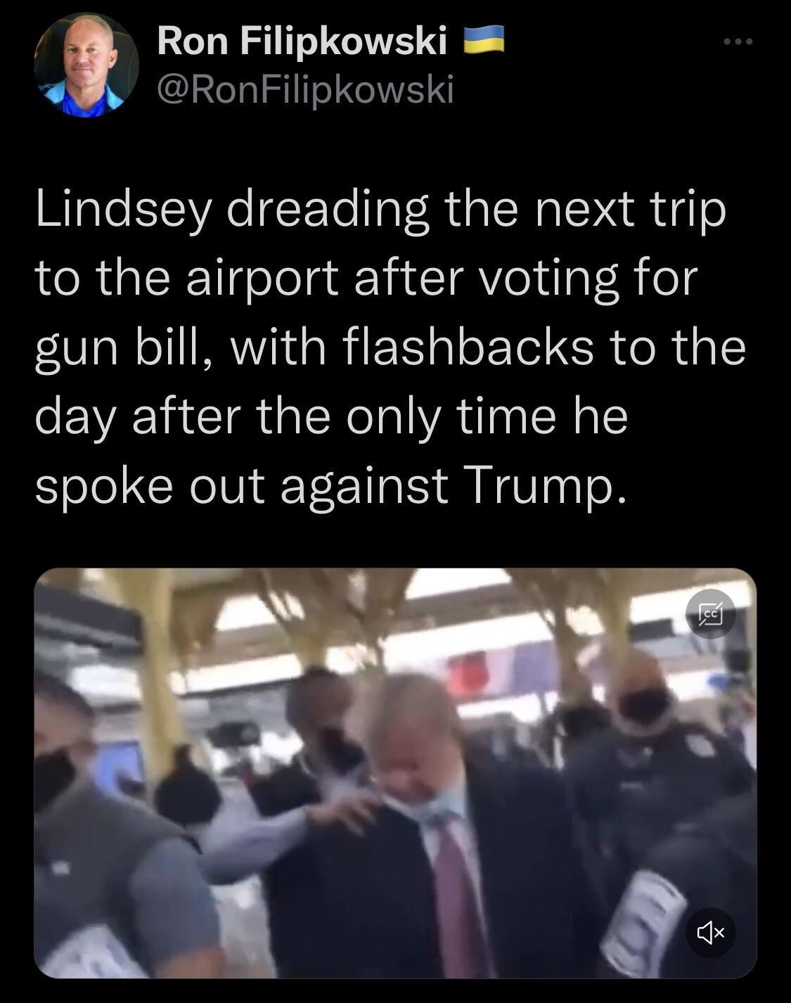 TR GV O I hIZIITRE Lindsey dreading the next trip to the airport after voting for gun bill with flashbacks to the day after the only time he SJole G T s A NV0sToN