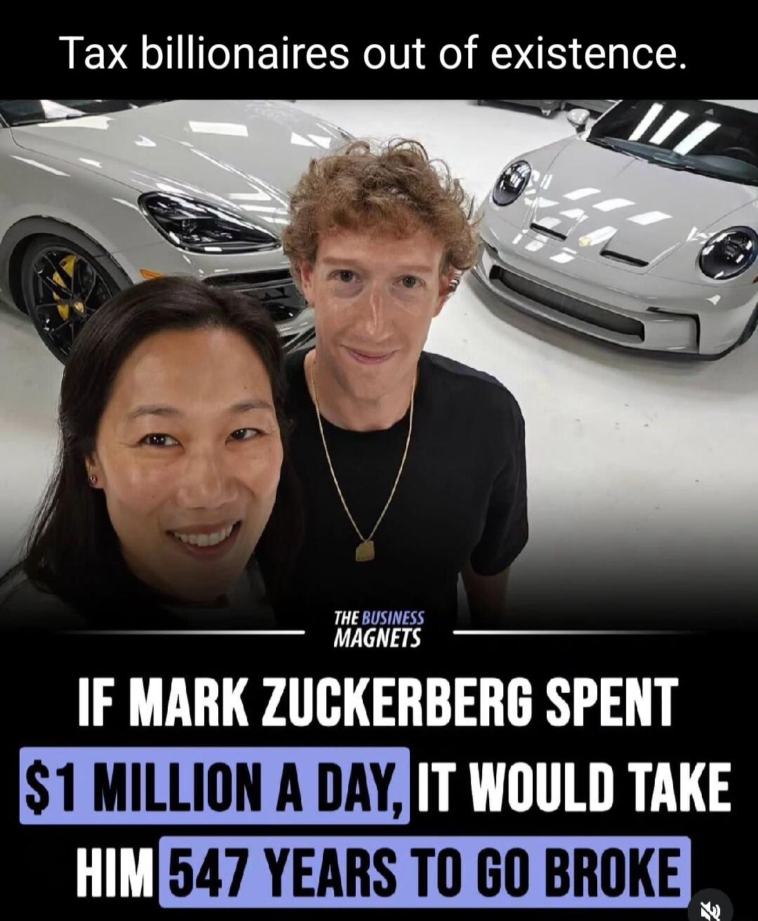 THEBUSINESS MAGNETS IF MARK ZUCKERBERG SPENT 91 MILLION A DAY 1 IITTNAT1 111547 YEARS TO GO BROKE