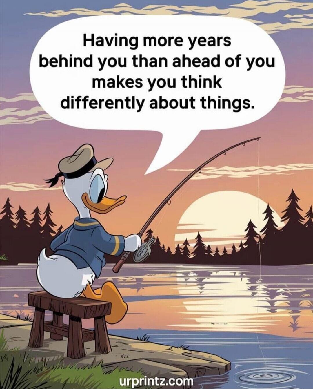Having more years behind you than ahead of you makes you think differently about things. urprintz.com