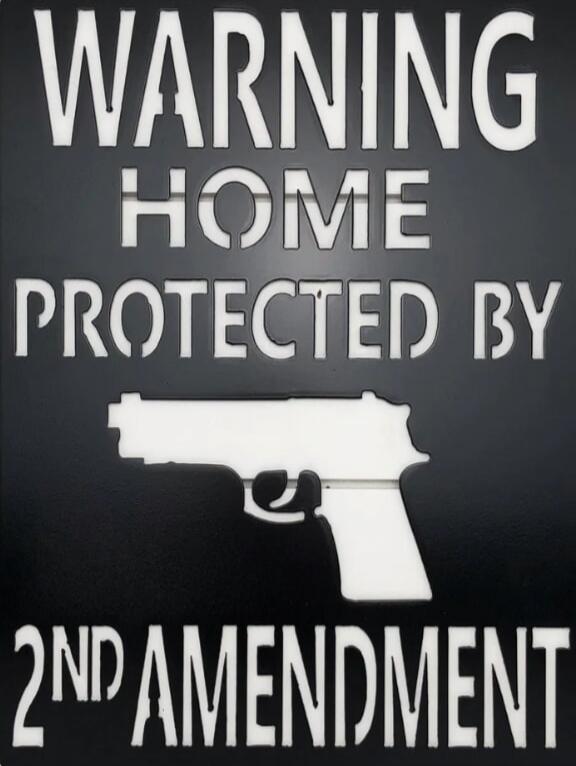 WARNING HOME PROTECTED BY 2ND AMENDMENT