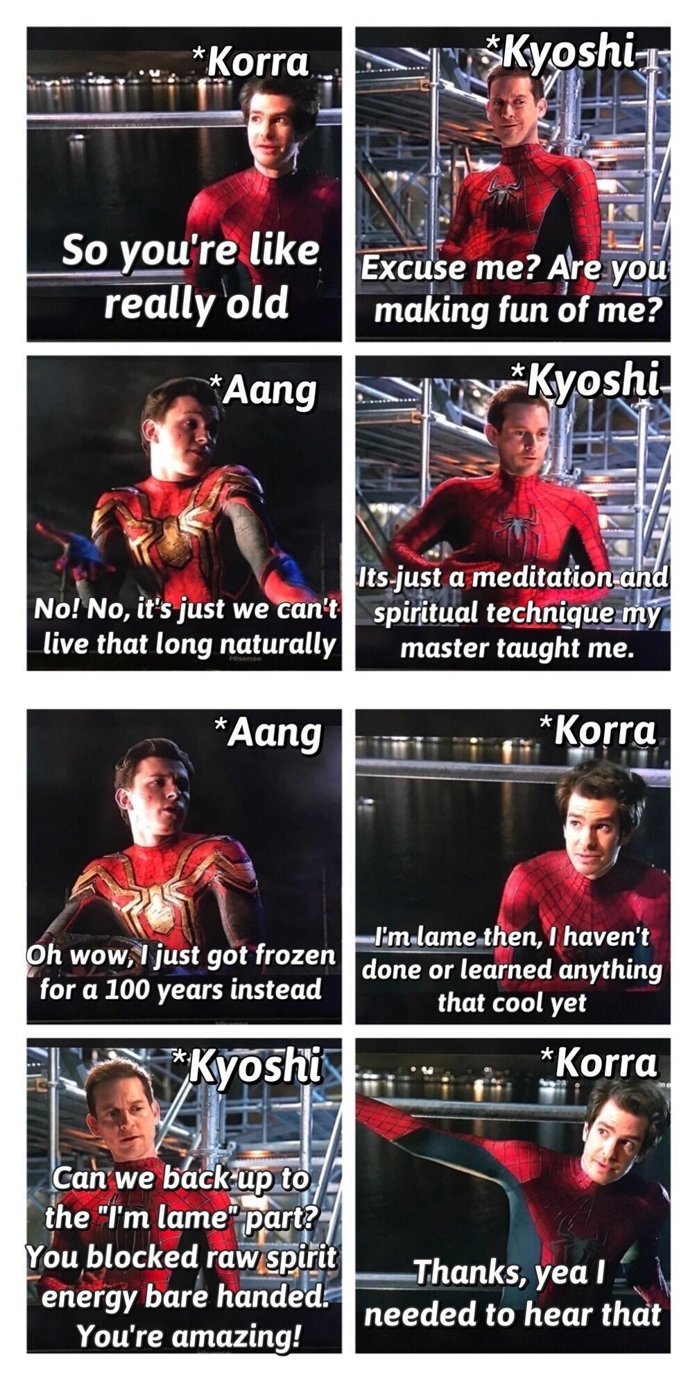 i Excuse me Arelyol makmg fun of me Its just ameditationand NoNo its just we cantQ spiritual techntque ry live that long naturally Iimlamethen havent done or learned anything that cool yet You blocked rawspmt G bare handed Youre amazing Thanks yea needed to hear that at