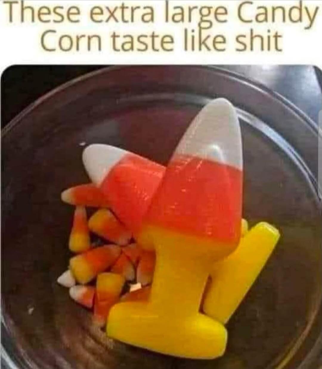 These extra large Candy Corn taste like shit