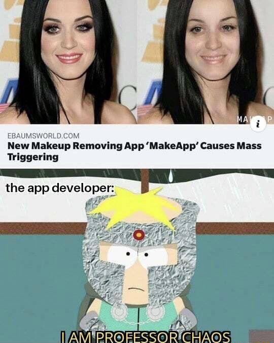 BAUMSWORLDCOM New Makeup Removing App MakeApp Causes Mass Triggering the app developer I