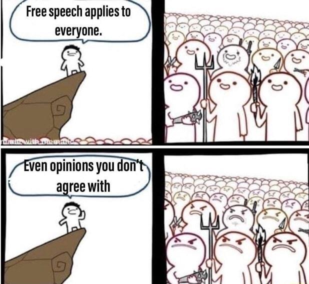 Free speech applies to everyone