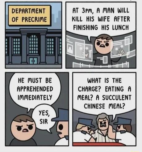 AT 3m A MAN WILL KILL HIS WIFE AFTER FINISHING HIS LUNCH HE MUST BE WHAT IS THE APPREHENDED CHARGE EATING A IMMEDIATELY MEAL A SUCCULENT CHINESE MEAL
