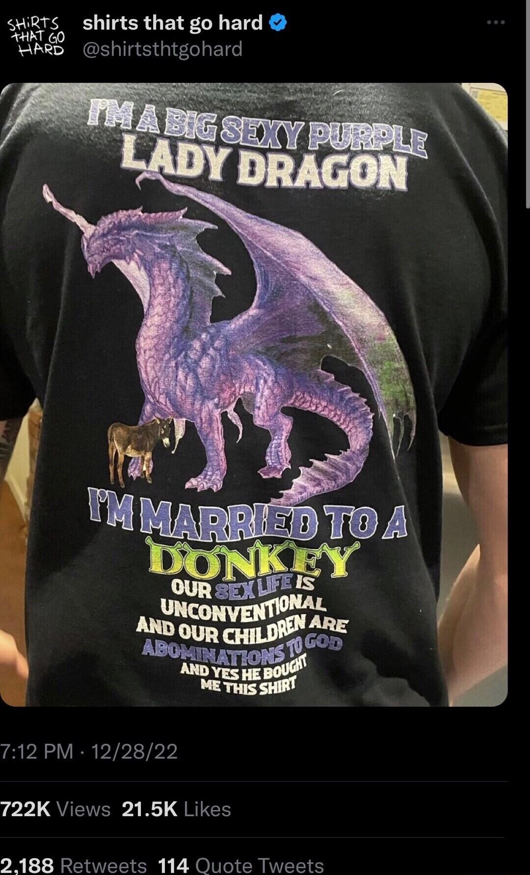 355 shirts that go hard WARD shirtsthtgohard 712 PM 122822 L QUETER d R QRICH 2 188 Retweets 114 Quote Tweets