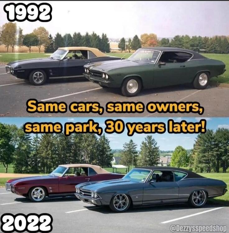 1992. Same cars, same owners, same park, 30 years later! 2022. @Dezzysspeedshop
