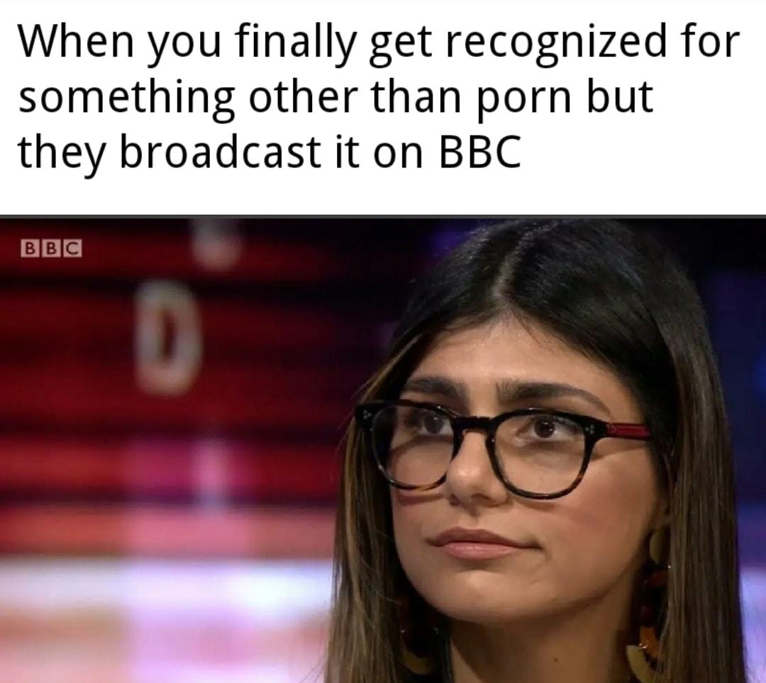 finally get recognized for something other than porn but they broadcast it on BBC 6 The D lurking in the background stalking her