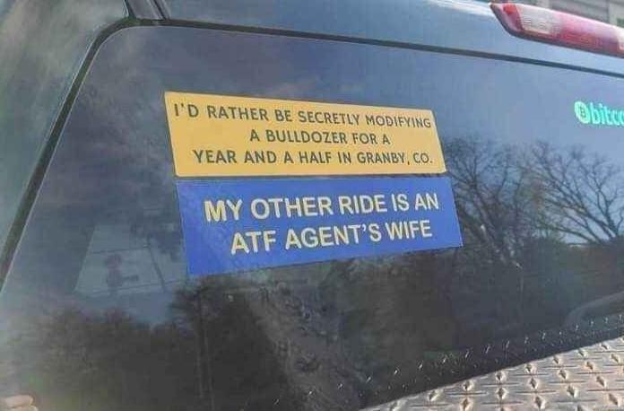 MY OTHER RIDES AN ATF AGENTSWIFE S