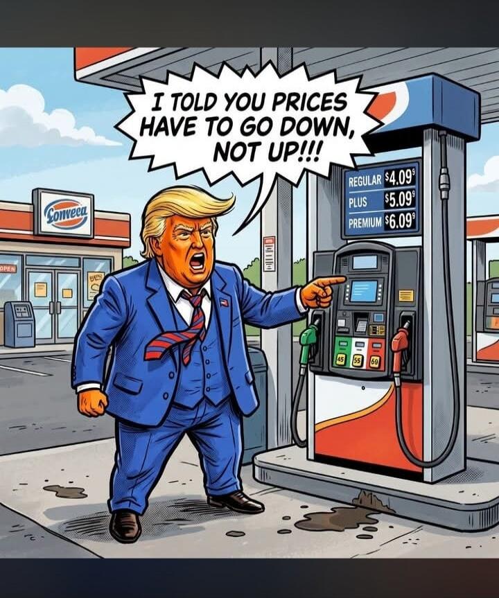I TOLD YOU PRICES HAVE TO GO DOWN, NOT UP!!! REGULAR $4.09 PLUS $5.09 PREMIUM $6.09 Conveea OPEN