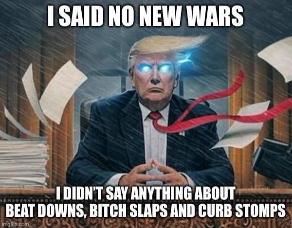 I SAID NO NEW WARS I DIDN'T SAY ANYTHING ABOUT BEAT DOWNS, BITCH SLAPS AND CURB STOMPS