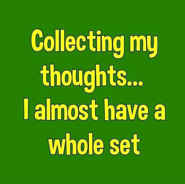 Collecting my thoughts... I almost have a whole set