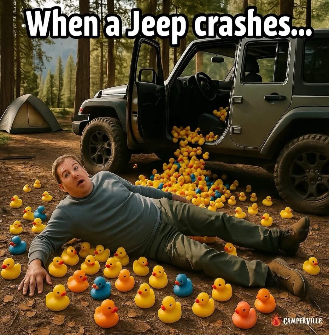When a Jeep crashes...