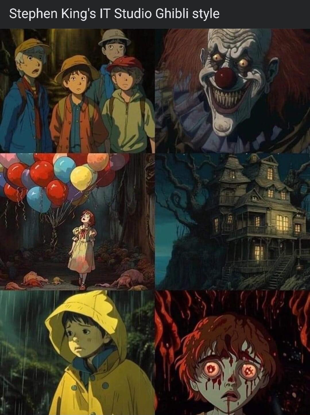 Stephen Kings IT Studio Ghibli style