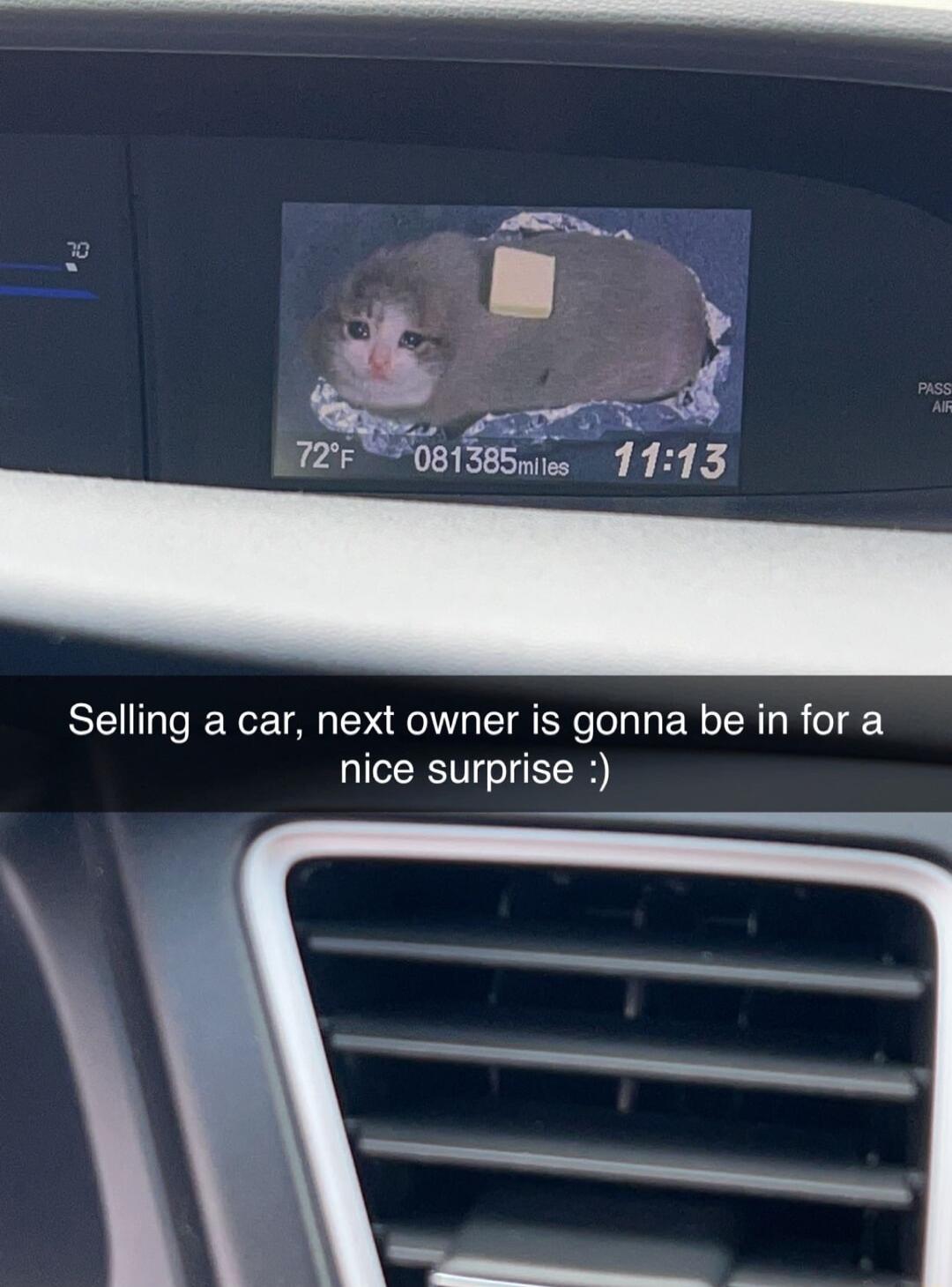 s 725 08185 1113 Selling a car next owner is gonna be in for a nice surprise