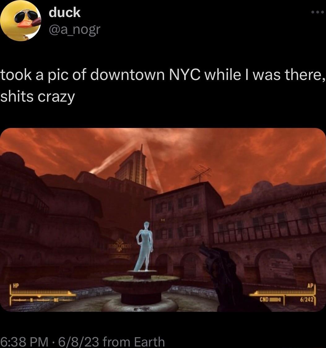 duck a_nogr took a pic of downtown NYC while was there shits crazy 638 PM 6823 from Earth