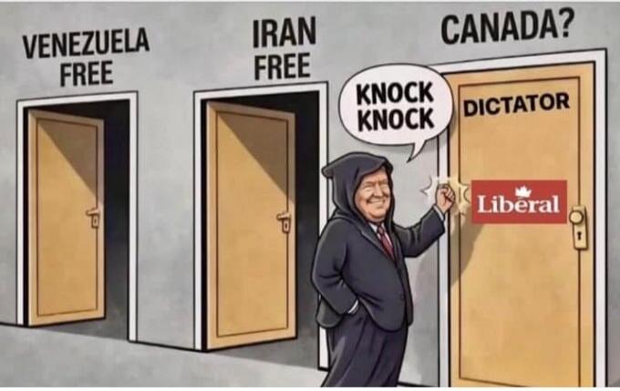 Venezuela Free
Iran Free
Canada?
Knock Knock
Dictator
Liberal