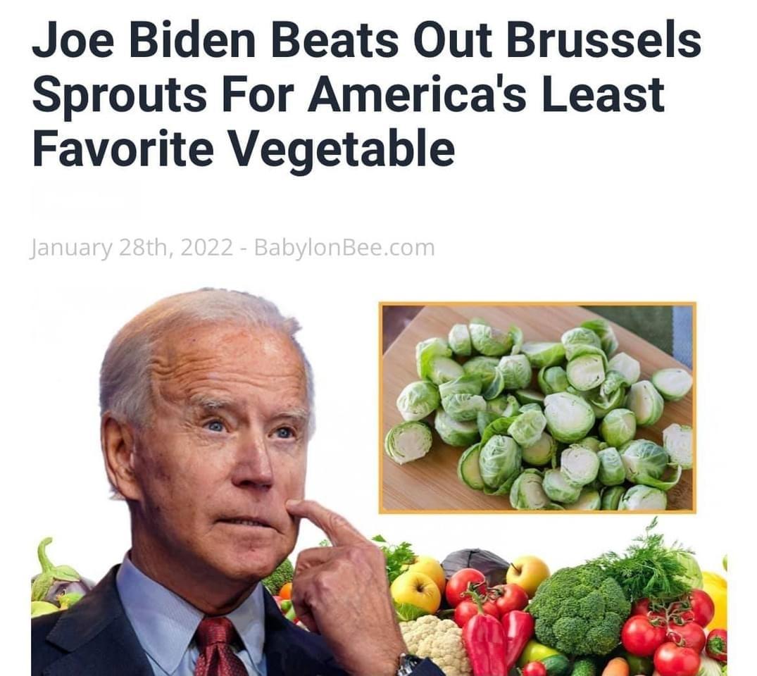 Joe Biden Beats Out Brussels Sprouts For Americas Least Favorite Vegetable