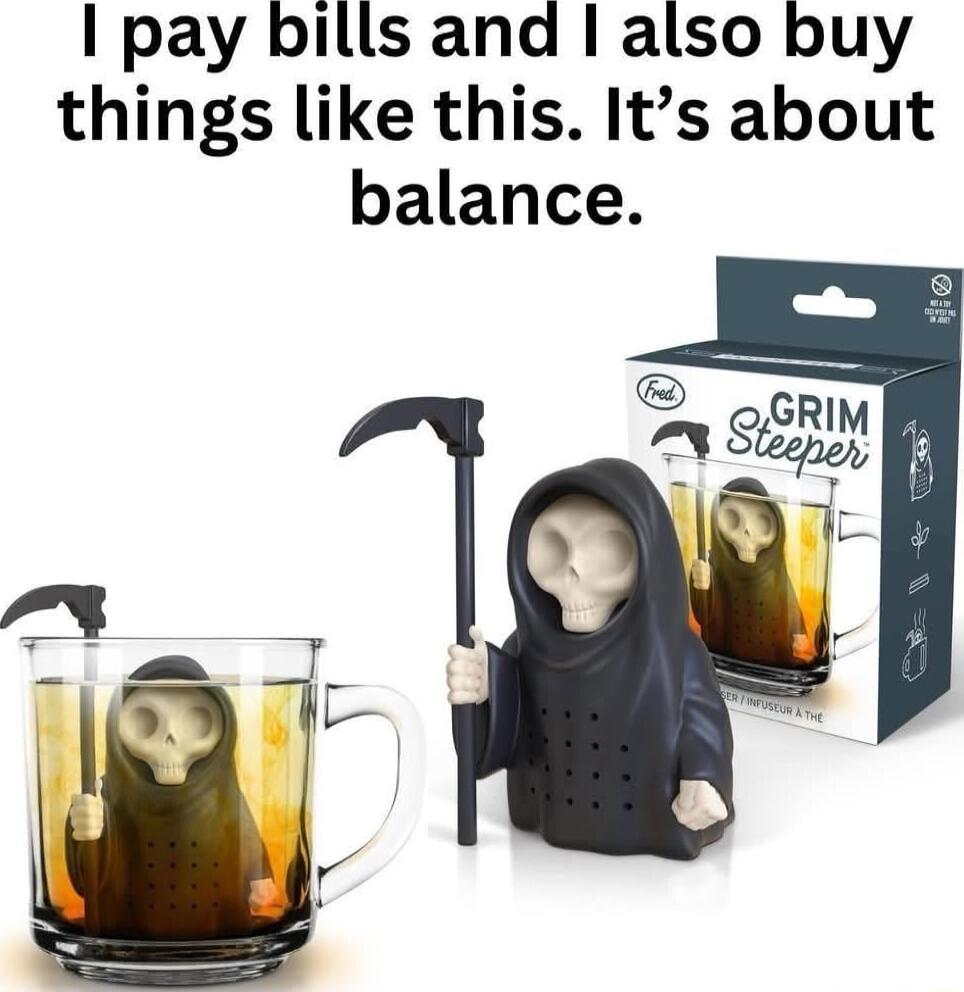 pay bills and also buy things like this Its about balance