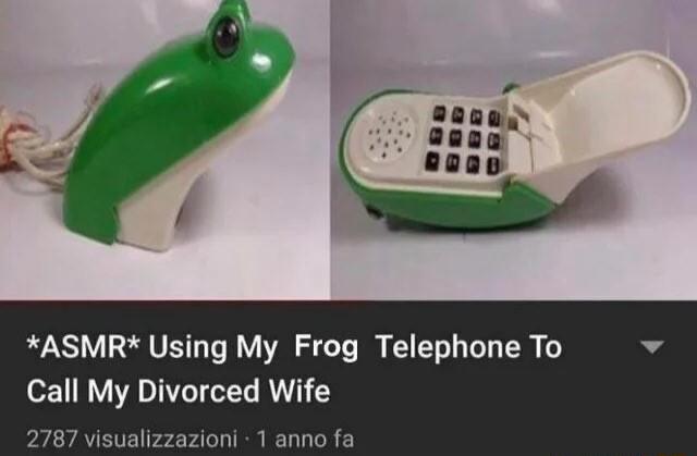 ASMR Using My Frog Telephone To Call My Divorced Wife 2787 visualizzazioni 1 anno fa