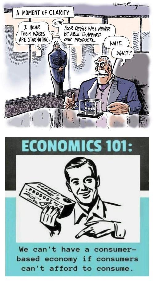 HE j I HeAR FooR DEViLS WiLL m THEIR WAGES BE ABLE To AFFoRD 77 ARE STAGNATING 7 We cant have a consumer based economy if consumers cant afford to consume