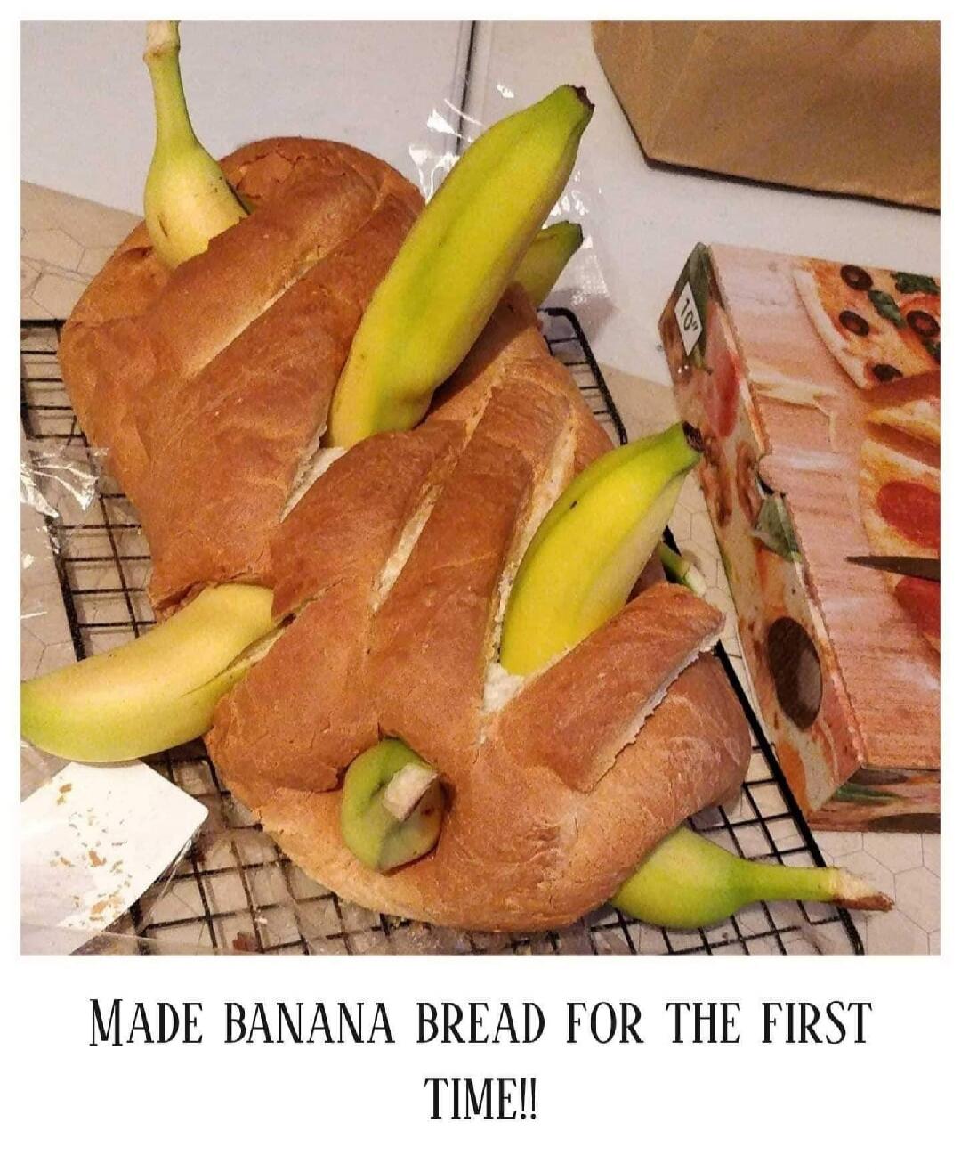 MADE BANANA BREAD FOR THE FIRST TIME!!