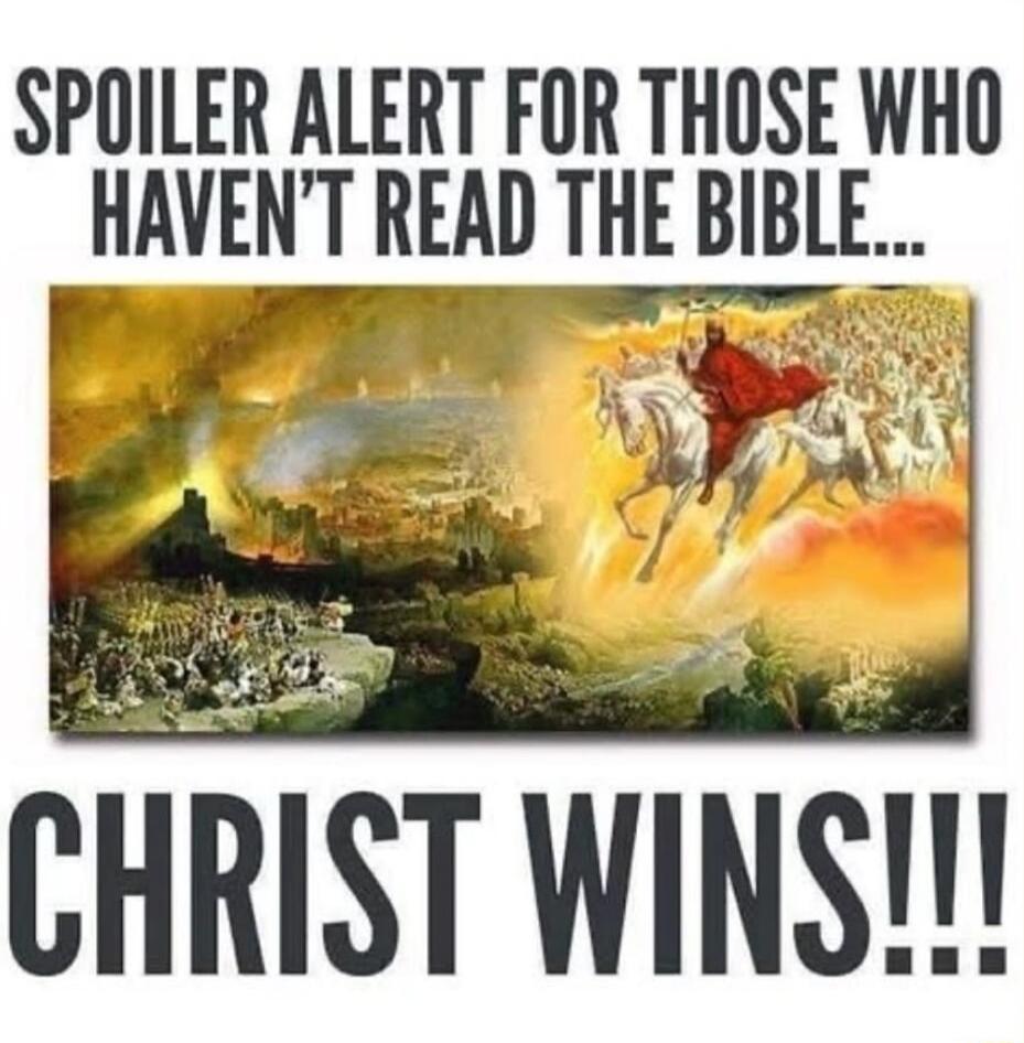 SPOILER ALERT FOR THOSE WHO HAVEN T REAI THE BIBlE cmsr iN