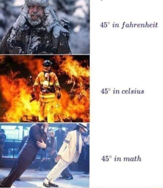 45 in fahrenheit 45 in celsius 45 in math