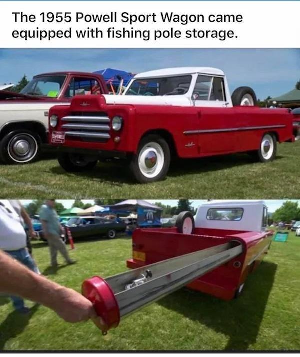 The 1955 Powell Sport Wagon came equipped with fishing pole storage F_ m AT