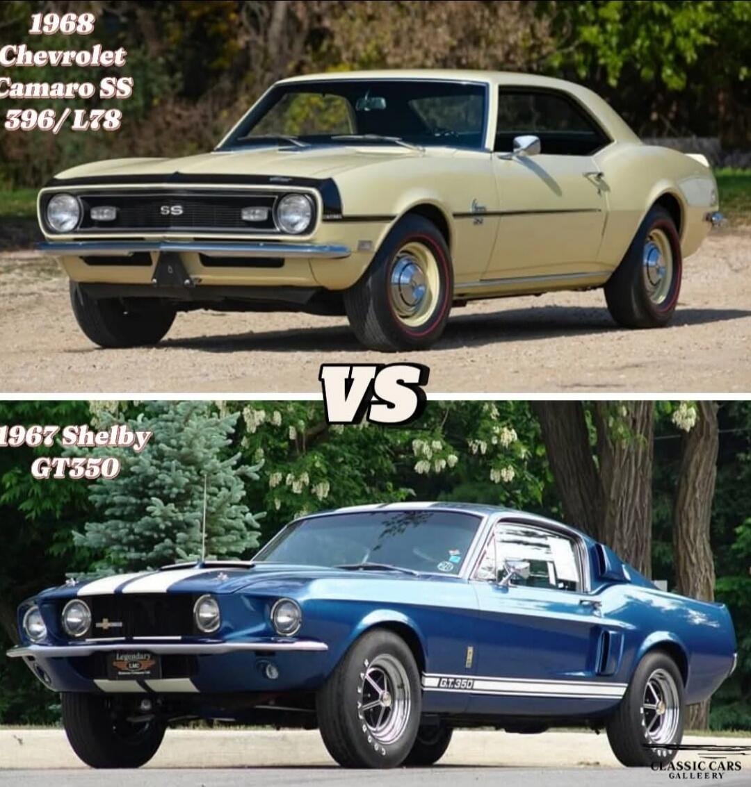 1968 Chevrolet Camaro SS 396/L78 VS 1967 Shelby GT350 Legendary LMC GT.350 CLASSIC CARS GALLERY