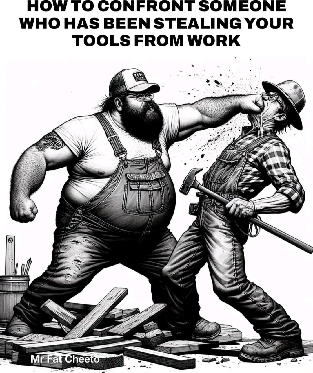HOWTO CONFRONTSOMEONE WHO HAS BEEN STEALING YOUR TOOLS FROMWORK