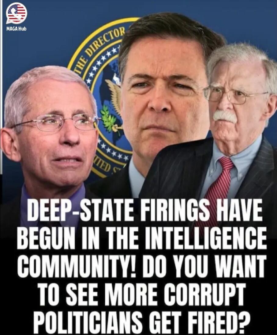 MAGA Hub THE DIRECTOR TED S DEEP-STATE FIRINGS HAVE BEGUN IN THE INTELLIGENCE COMMUNITY! DO YOU WANT TO SEE MORE CORRUPT POLITICIANS GET FIRED?
