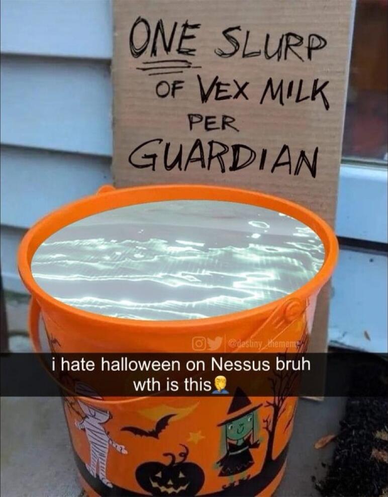 ONE sLure oF st MILK i PER GUARDIAN i hate halloween on Nessus bruh wth is this