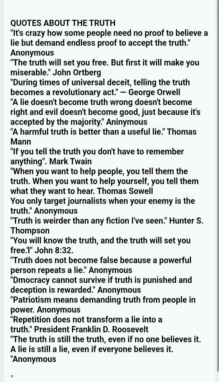QUOTES ABOUT THE TRUTH
