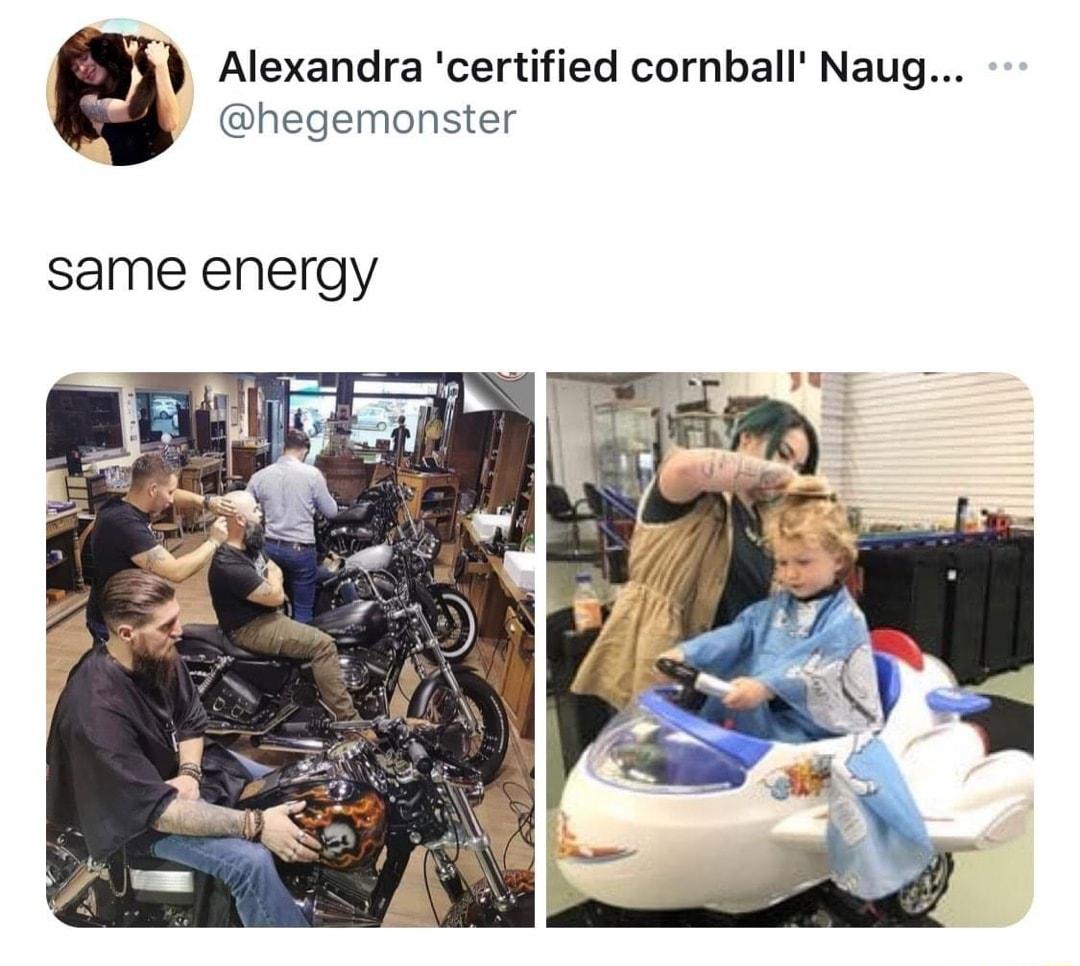 Alexandra certified cornball Naug hegemonster Same energy