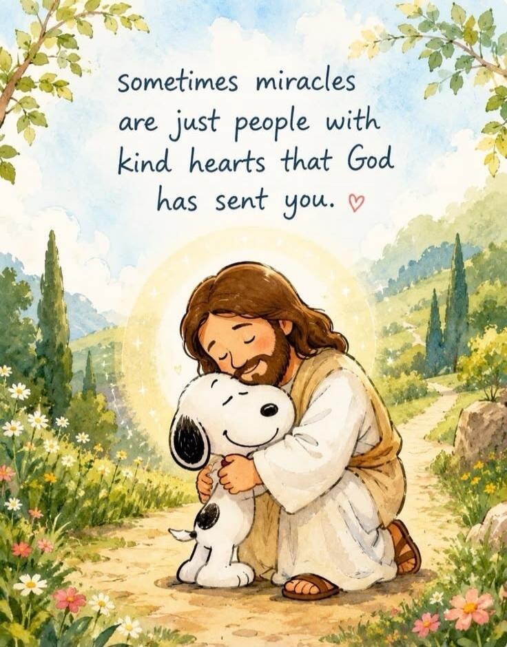 sometimes miracles are just people with kind hearts that God has sent you.
