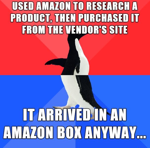 USEDAMAZONTO RESERARCHR PRODUCT THEN PURCHASED IT FROMTHEVENDORSISITE IT ARRIVEDIN AN CUEYOL N ALY