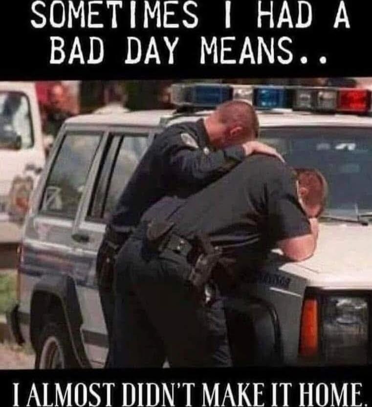 SOMETIMES I HAD A BAD DAY MEANS.. I ALMOST DIDN'T MAKE IT HOME.