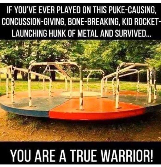 IF YOUVE EVER PLAYED ON THIS PUKE CAUSING CONCUSSION GIVING BONE BREAKING KID ROCKET YOU ARE A TRUE WARRIOR