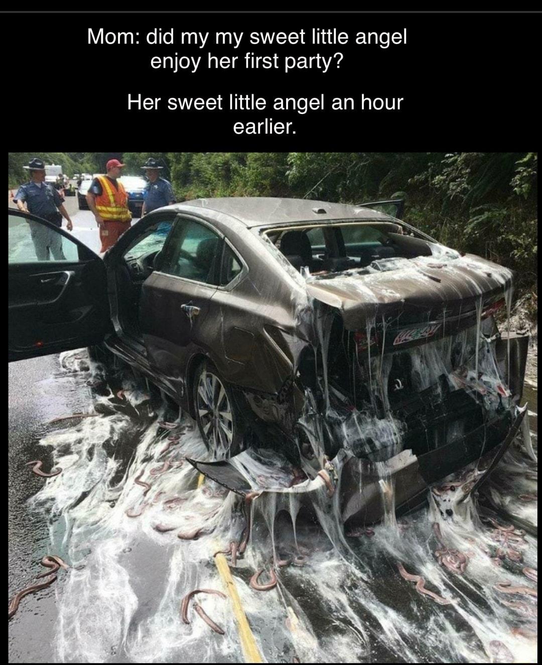 Mom did my my sweet little angel enjoy her first party Her sweet little angel an hour CEITA