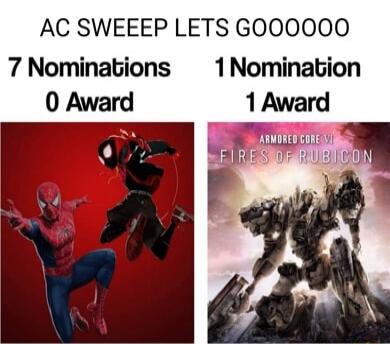 AC SWEEEP LETS GOOO0O00 7 Nominations 1 Nomination